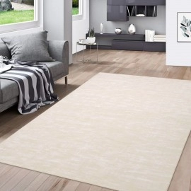 RUGSREAL Machine Washable 9 x 12 Area Rug Non-Slip Indoor Area Rug Modern Solid Area Rug Large Contemporary Area Rug for Bedroom Living Room, 9' x 12' Cream-White