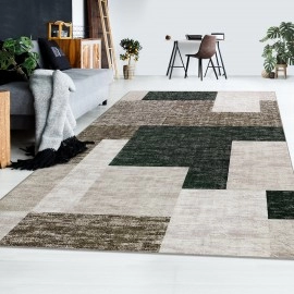 RUGSREAL Large Modern Machine Washable Area Rug Low-Pile Non-Slip Stain Resistant Area Rug Contemporary Rug for Living Room, 9' x 12' Chocolate